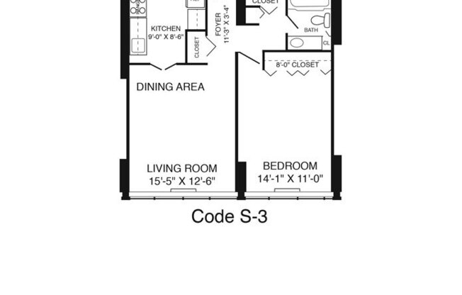 1 bed, 1 bath, $1,487, Unit 0302