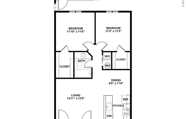 2 beds, 1 bath, 759 sqft, $1,229
