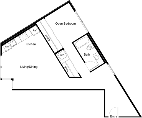 1 bed, 1 bath, 723 sqft, $2,054, Unit 217