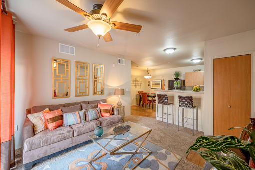 Living Area With Kitchen View at VISTA CREEK, Laughlin?