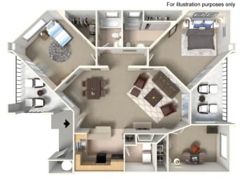 2 beds, 2 baths, 1,217 sqft, $2,192