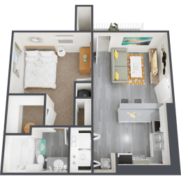 1 bed, 1 bath, 576 sqft, $1,007