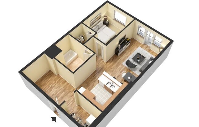 1 bed, 1 bath, 725 sqft, $2,665, Unit 413