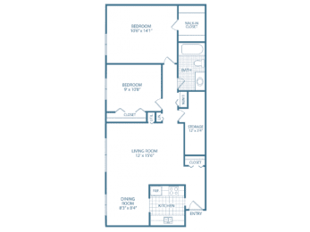 2 beds, 1 bath, 1,000 sqft, $1,170