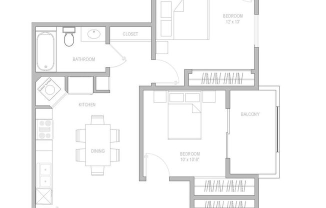 3 beds, 2 baths, 1,053 sqft, $3,284, Unit 401