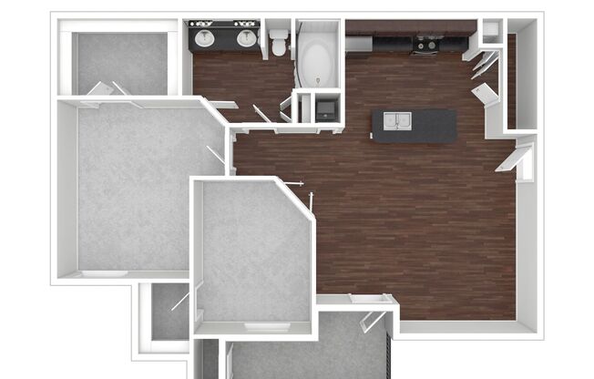 1 bed, 1 bath, 920 sqft, $1,555