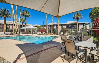 Luxury and Resort like Living at Scottsdale Park Place!!!  Tile throughout, light, bright and Private patio not looking at your neighbors over Greenbelt area!!!  Pool!!!  BBQ areas and a Fitness Center!!!  Time to call this HOME!!!