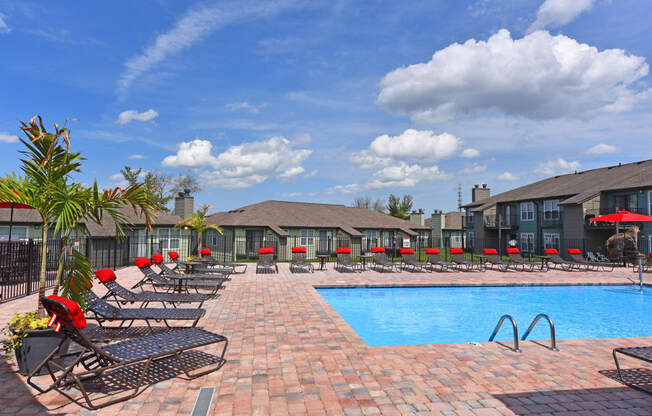 Extensive Resort Inspired Pool Deck at The Metropolitan, Kentucky
