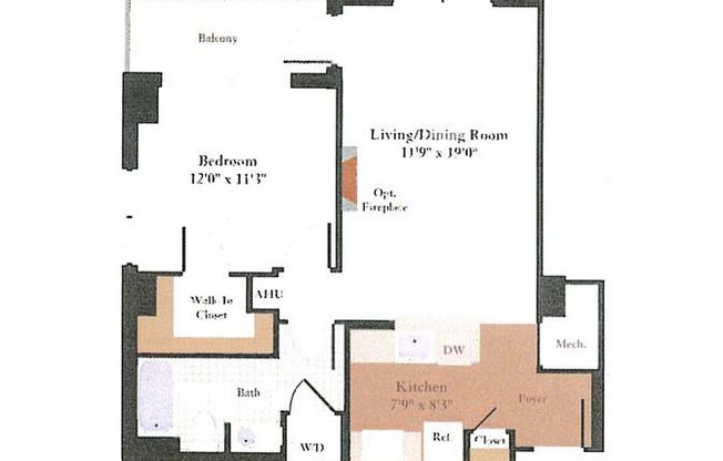 1 bed, 1 bath, $2,100