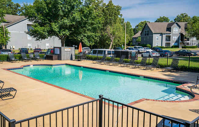 Outdoor Pool with Lounge Furniture