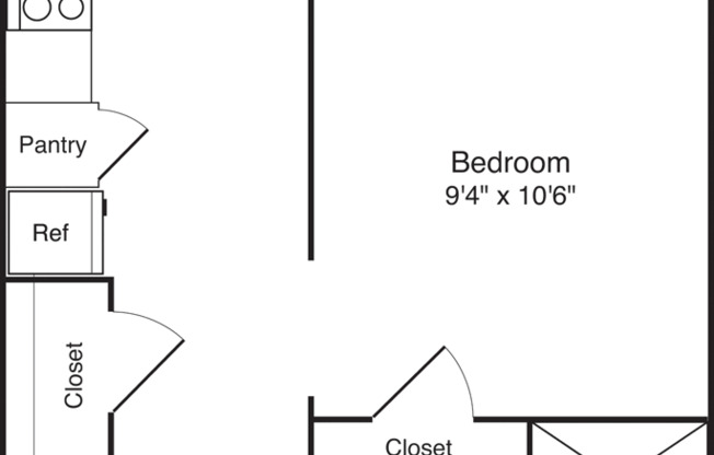 Studio, 1 bath, 576 sqft, $1,235, Unit 160