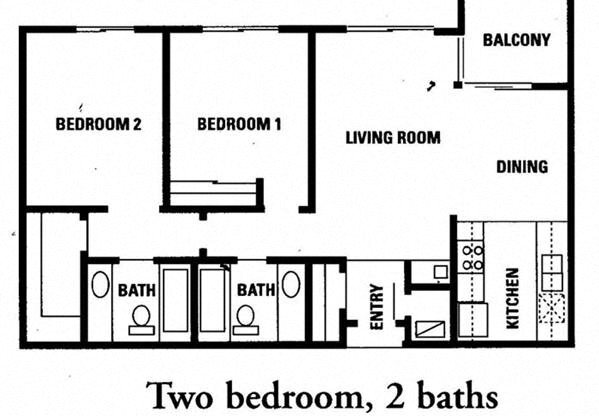 2 beds, 2 baths, 900 sqft, $2,316