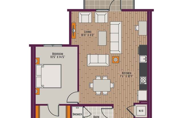 1 bed, 1 bath, 825 sqft, $1,928