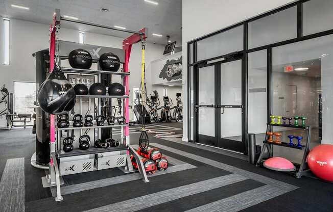 24 Hour Fitness Center with Varied Equipment