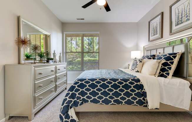 The Meadows at River Run - Secondary Bedroom with Ceiling Fan