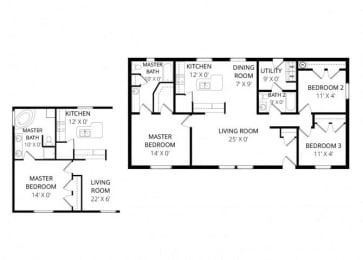 3 beds, 2 baths, 1,400 sqft, $2,860