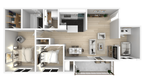 2 beds, 1 bath, 1,105 sqft, $1,848