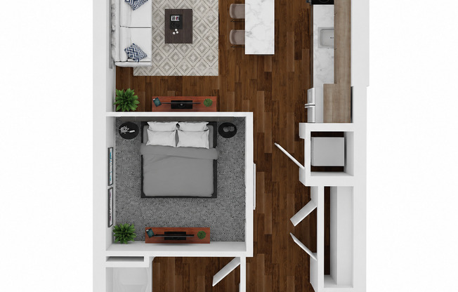 1 bed, 1 bath, 544 sqft, $1,350, Unit 322