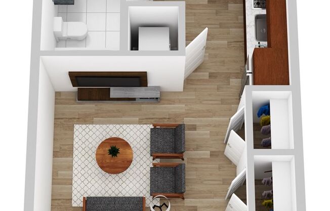 Studio, 1 bath, 402 sqft, $1,485, Unit 246