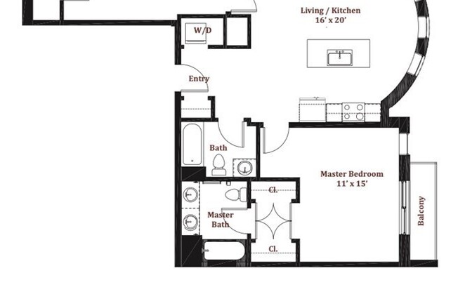2 beds, 2 baths, 1,080 sqft, $3,900, Unit 201