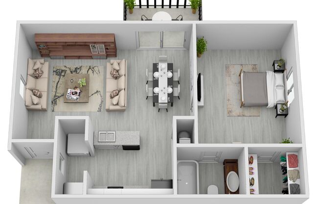 1 bed, 1 bath, 718 sqft, $1,211