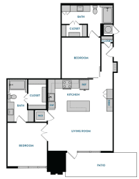 2 beds, 2 baths, 1,184 sqft, $2,538