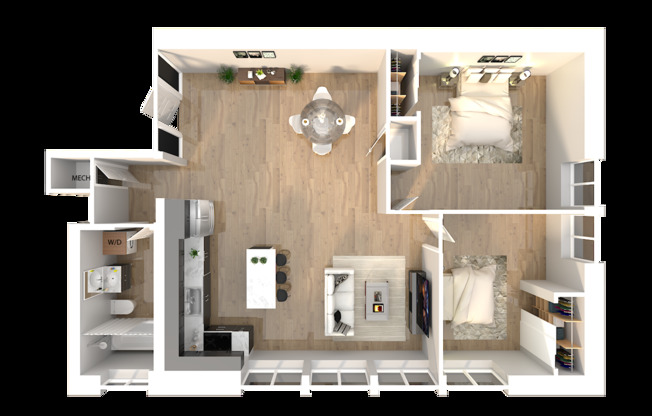 2 beds, 1 bath, 1,080 sqft, $1,600, Unit F12