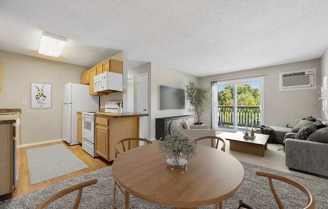 Spacious Living Area with Carpet