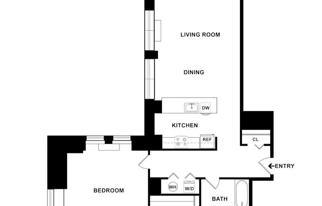 1 bed, 1 bath, 1,136 sqft, $2,645, Unit P-0212