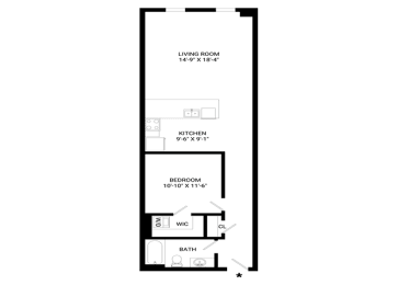 1 bed, 1 bath, 780 sqft, $1,617