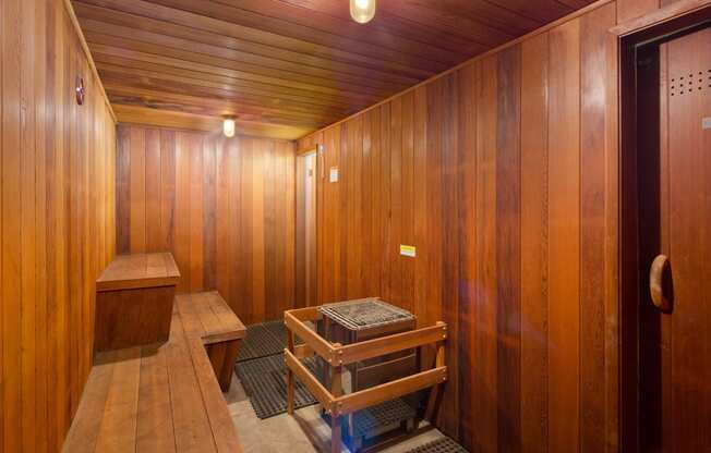 Community sauna room