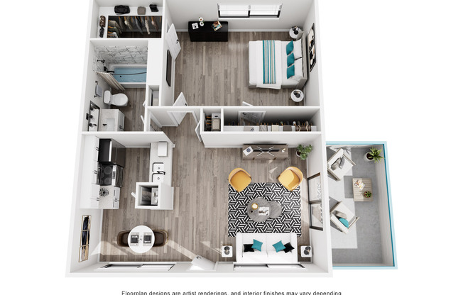 1 bed, 1 bath, 640 sqft, $1,200
