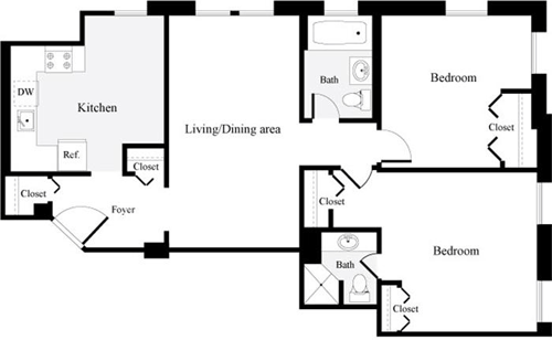 2 beds, 2 baths, 750 sqft, $2,650, Unit 0212