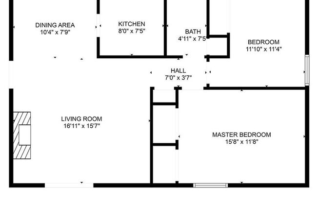 2 beds, 1 bath, 950 sqft, $1,250, Unit 4304-06