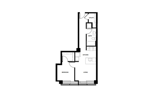 1 bed, 1 bath, 655 sqft, $2,425, Unit 113