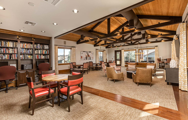 Library and Business Center in Clubroom at 55+ FountainGlen Jacaranda, Fullerton, 92833