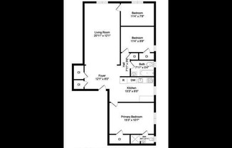 3 beds, 2 baths, 1,100 sqft, $3,500, Unit 4C