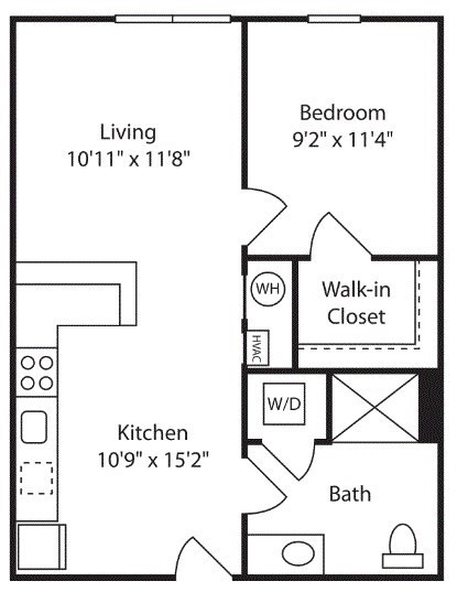 1 bed, 1 bath, 605 sqft, $2,830, Unit 3309