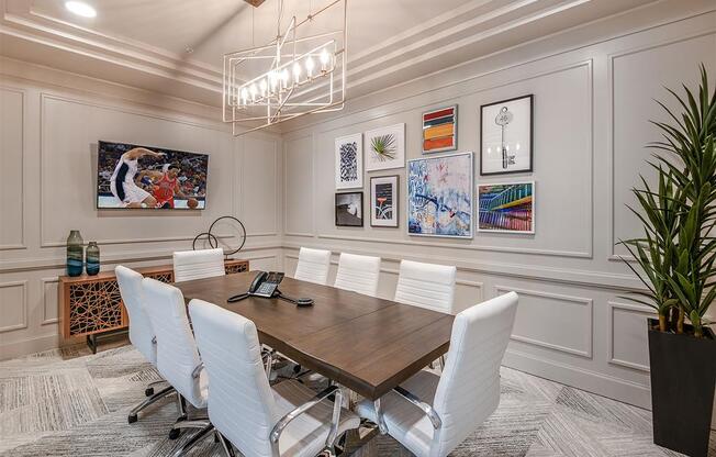 Conference Room at The Exchange Luxury Apartments in St. Petersburg, FL