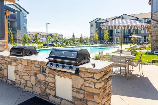 BBQ Grilling Station at Parc on 5th Apartments & Townhomes