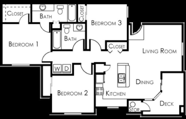 3 beds, 2 baths, 1,208 sqft, $1,874