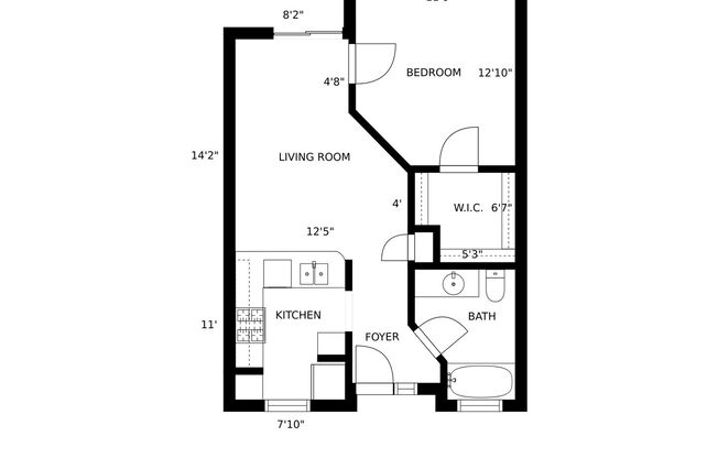 1 bed, 1 bath, $1,950