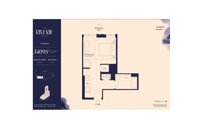Studio, 1 bath, $4,160, Unit PH3409S