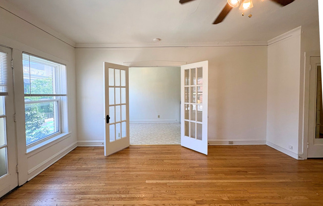 Living Room with French Doors - 206