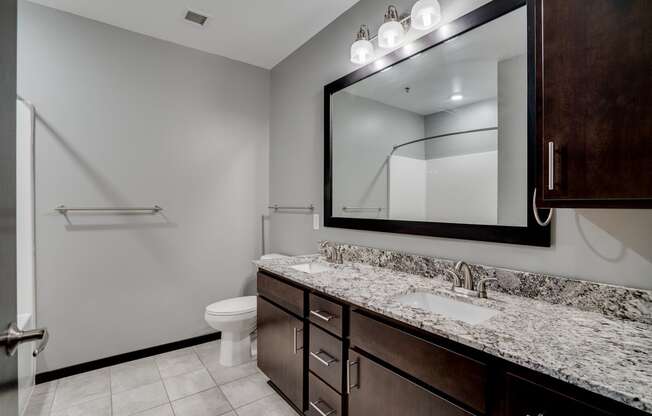 Large Double Bathroom Vanity with Granite