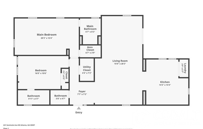 2 beds, 2.5 baths, 1,423 sqft, $2,850