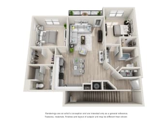 2 beds, 2 baths, 1,140 sqft, $2,321