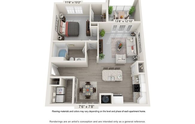 1 bed, 1 bath, 840 sqft, $1,740, Unit 2033-301