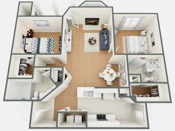 2 beds, 2 baths, 1,214 sqft, $1,844