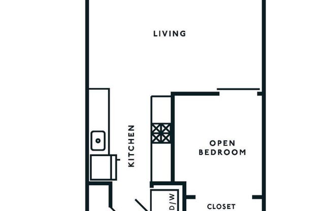 1 bed, 1 bath, 510 sqft, $2,195, Unit 513